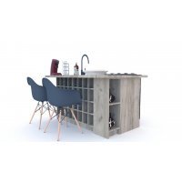 Bucatarie LEEA ART INSULA FRONT MDF PORTAL K002 / decor 213